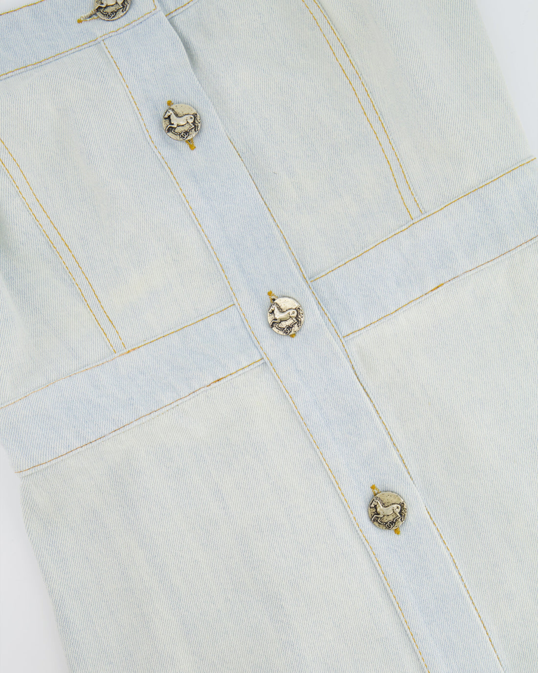 Pearl Street Bags Chanel 18C Light Blue Denim Mini Dress with Button Detail Size FR 38 (UK 10) RRP ¬£2,200