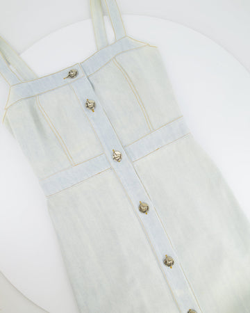 Pearl Street Bags Chanel 18C Light Blue Denim Mini Dress with Button Detail Size FR 38 (UK 10) RRP ¬£2,200