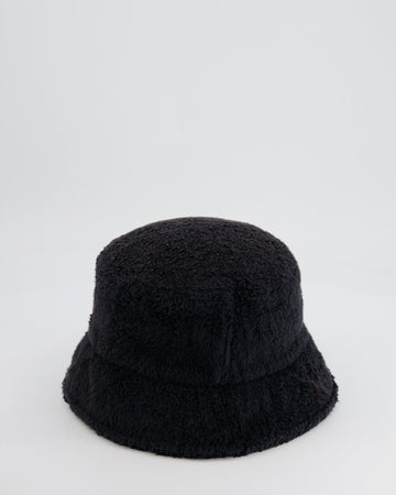 Pearl Street Bags Chanel Black Terry Towelling Bucket Hat with CC Logo Size L