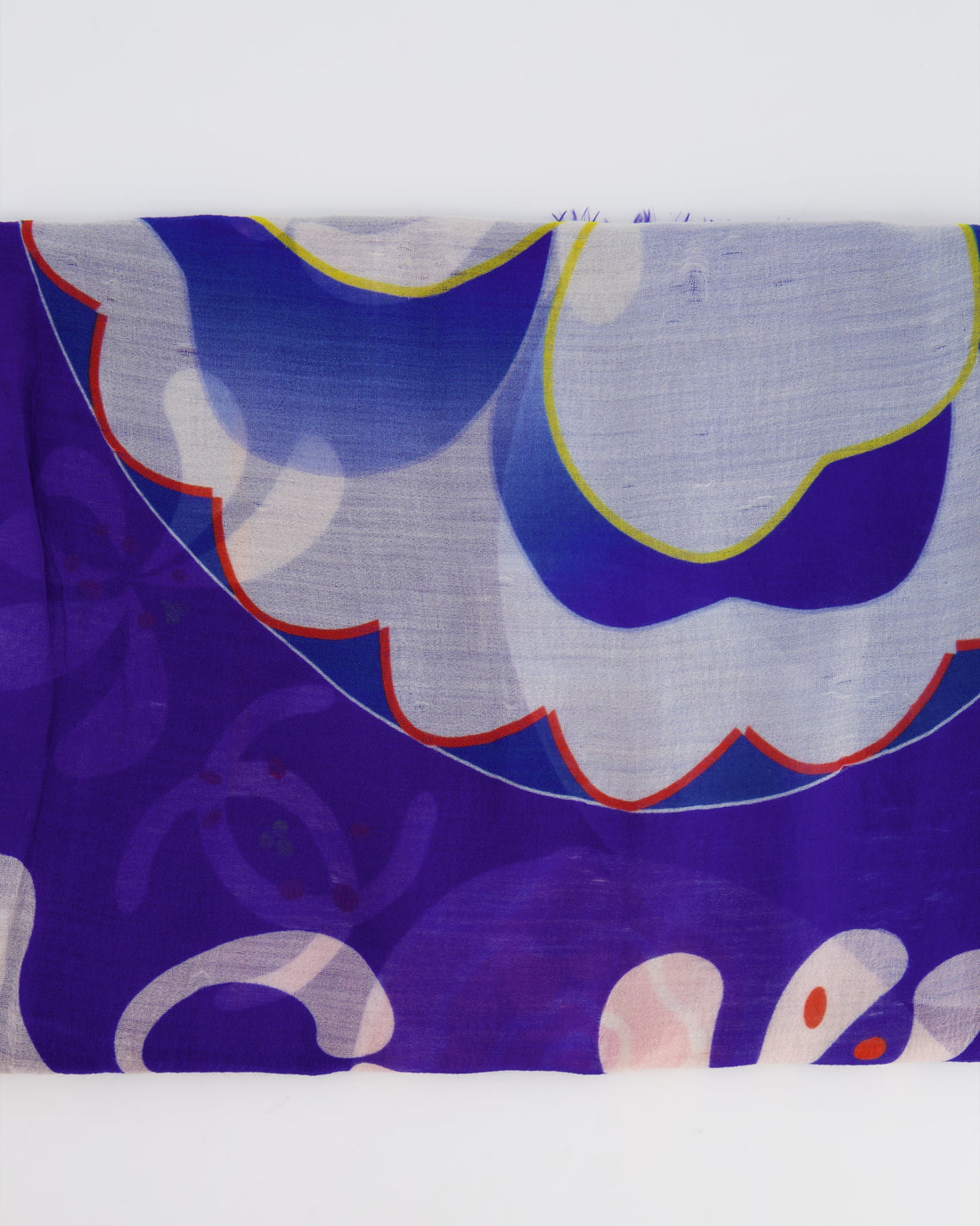 Pearl Street Bags Chanel Purple Multicoloured Scarf with CC Logo Details Size 190cm x 130cm