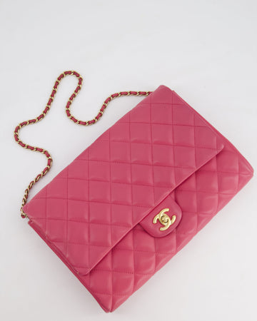 Pearl Street Bags Chanel Pink Timeless Clutch on Chain in Lambskin Leather with Brushed Gold Hardware