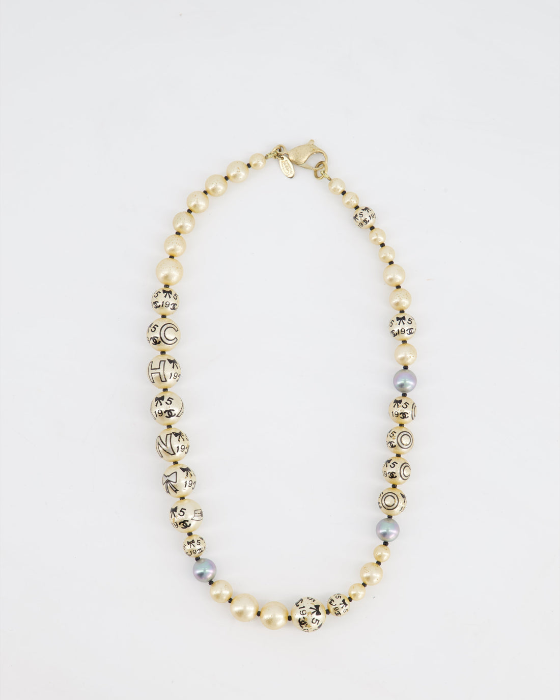 Pearl Street Bags Chanel  Pearl 2005A Necklace with Charm Print