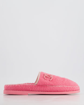 Pearl Street Bags Chanel Pink Towel Slippers with White CC Logo Size EU 41.5