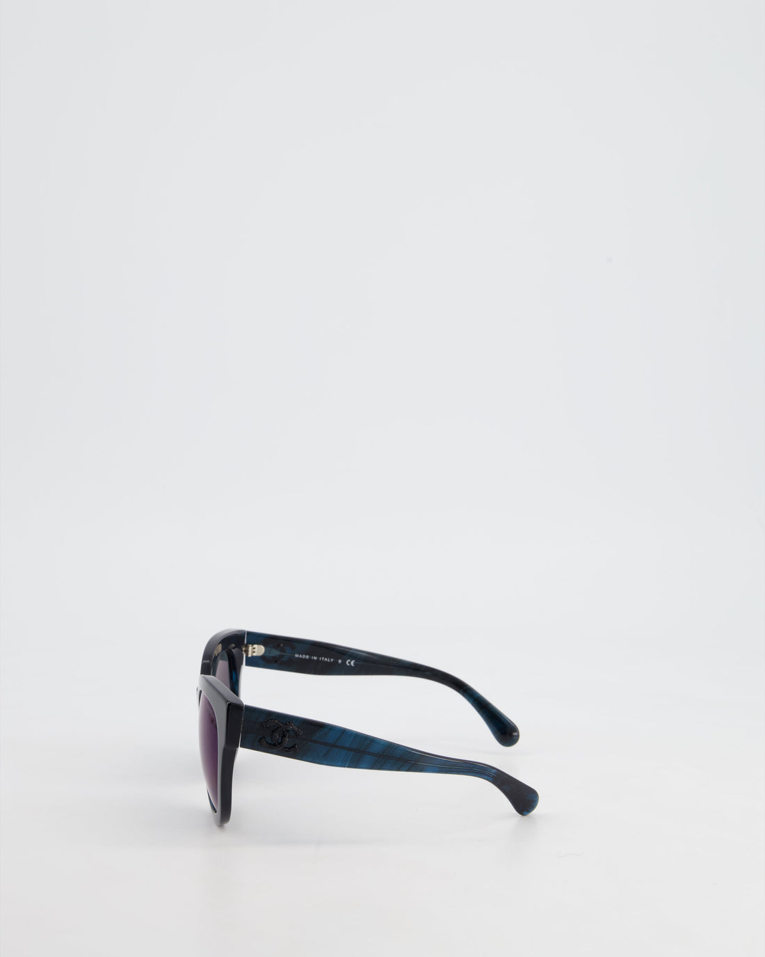 Pearl Street Bags Chanel Square Black, Navy Sunglasses with Black CC Detail