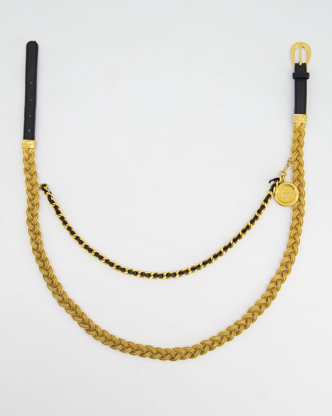Pearl Street Bags Chanel 98/P  Gold Rope Belt with Medallion Chain Detail