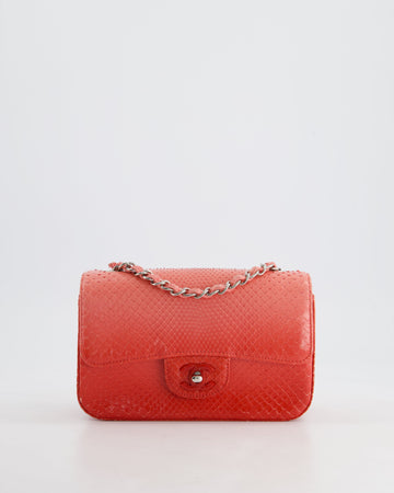 Pearl Street Bags Chanel Pink Ombre Mini Rectangular Bag in Python with Silver Pink Hardware