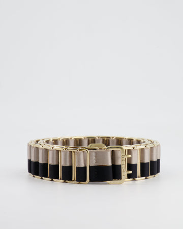 Pearl Street Bags Chanel Fall 2004  Black and Bronze Links Belt with Gold Hardware Size 85cm