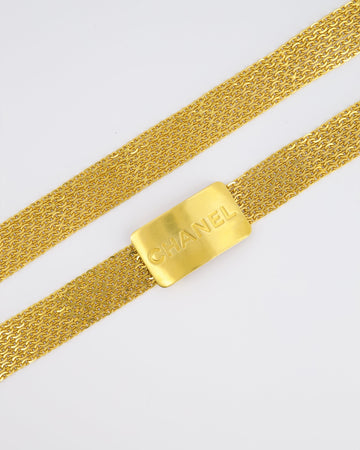 Pearl Street Bags Chanel  24K Gold Multiple Chain Layered Belt With Logo Buckle Detail Size 75cm