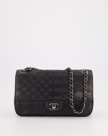 *RARE* Pearl Street Bags Chanel 2014 Paris Dallas Single Flap Embossed Quilted CC Bag with Ruthenium Hardware