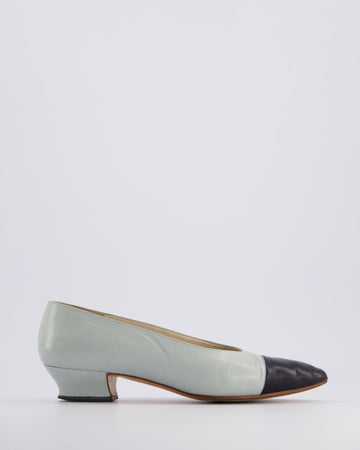 Pearl Street Bags Chanel Baby Blue, Black Leather  Heels Size 37.5