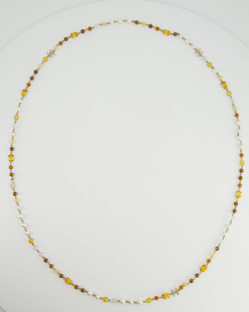 *HOT* Top Quality Chanel Brown Glass Pearls and Gold CC Logo Necklace