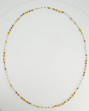 *HOT* Pearl Street Bags Chanel Brown Glass Pearls and Gold CC Logo Necklace