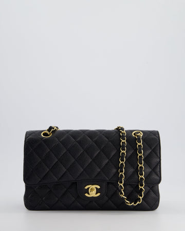 *HOT* Pearl Street Bags Chanel Medium Black Classic Double Flap Bag in Caviar Leather with Gold Hardware