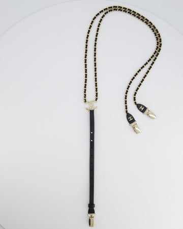 Pearl Street Bags Chanel Leather and Silver Chain Suspenders With CC Logo Detail