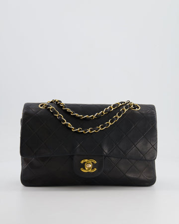 Pearl Street Bags Chanel  Black Medium Classic Double Flap Bag in Lambskin Leather with 24K Gold Hardware