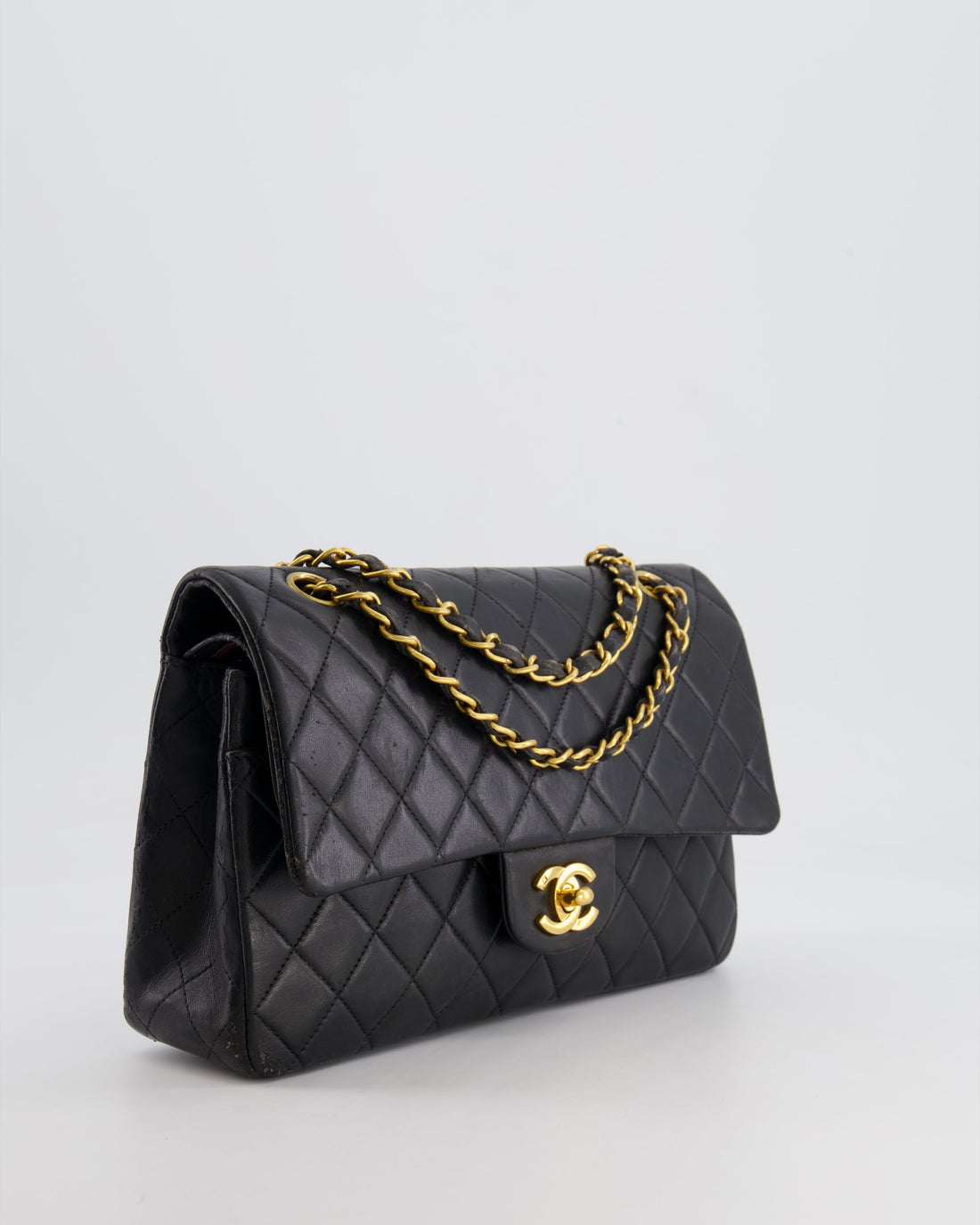 *FIRE PRICE* Pearl Street Bags Chanel  Black Medium Classic Double Flap Bag in Lambskin Leather with 24K Gold Hardware