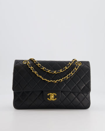 *FIRE PRICE* Pearl Street Bags Chanel  Black Medium Classic Double Flap Bag in Lambskin Leather with 24K Gold Hardware