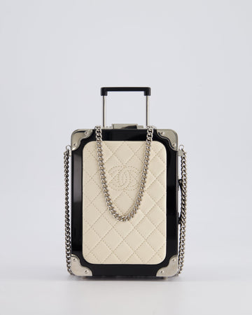 *RARE* Chanel 2016 Airlines Evening In The Air Trolley Minaudi?®re Bag with Silver Hardware and Quilted Leather with CC Logo Detail