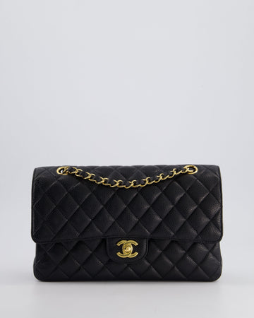 *HOT* Pearl Street Bags Chanel Black Medium Classic Double Flap Bag in Caviar Leather with Gold Hardware