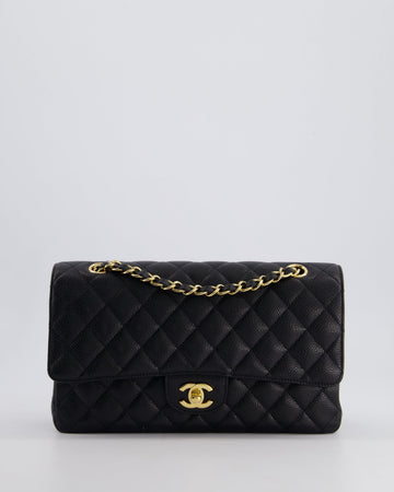 *HOT* Pearl Street Bags Chanel Black Medium Classic Double Flap Bag in Caviar Leather with Gold Hardware