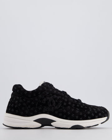Pearl Street Bags Chanel Black Suede Sneakers with CC Logo Size EU 41.5