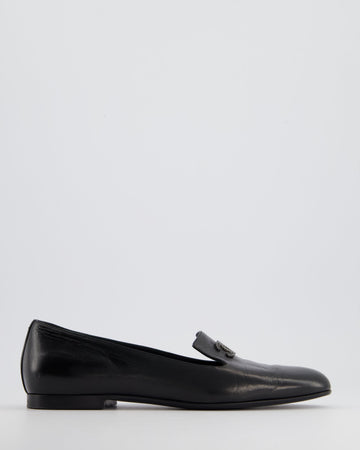 Top Quality Chanel Black CC Lambskin Loafers Size EU 38
