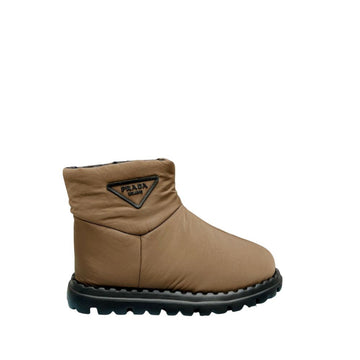 PD NYLON FABRIC BOOTIES BROWN