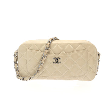 Top Quality Chanel Camera Shoulder Bag in Beige Leather