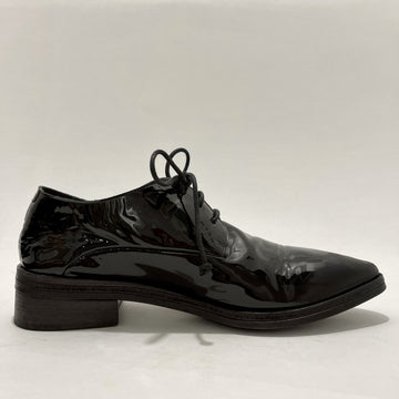 Marsell Black  Leather Oxfords with Matte Pointed Toes, Sz 40