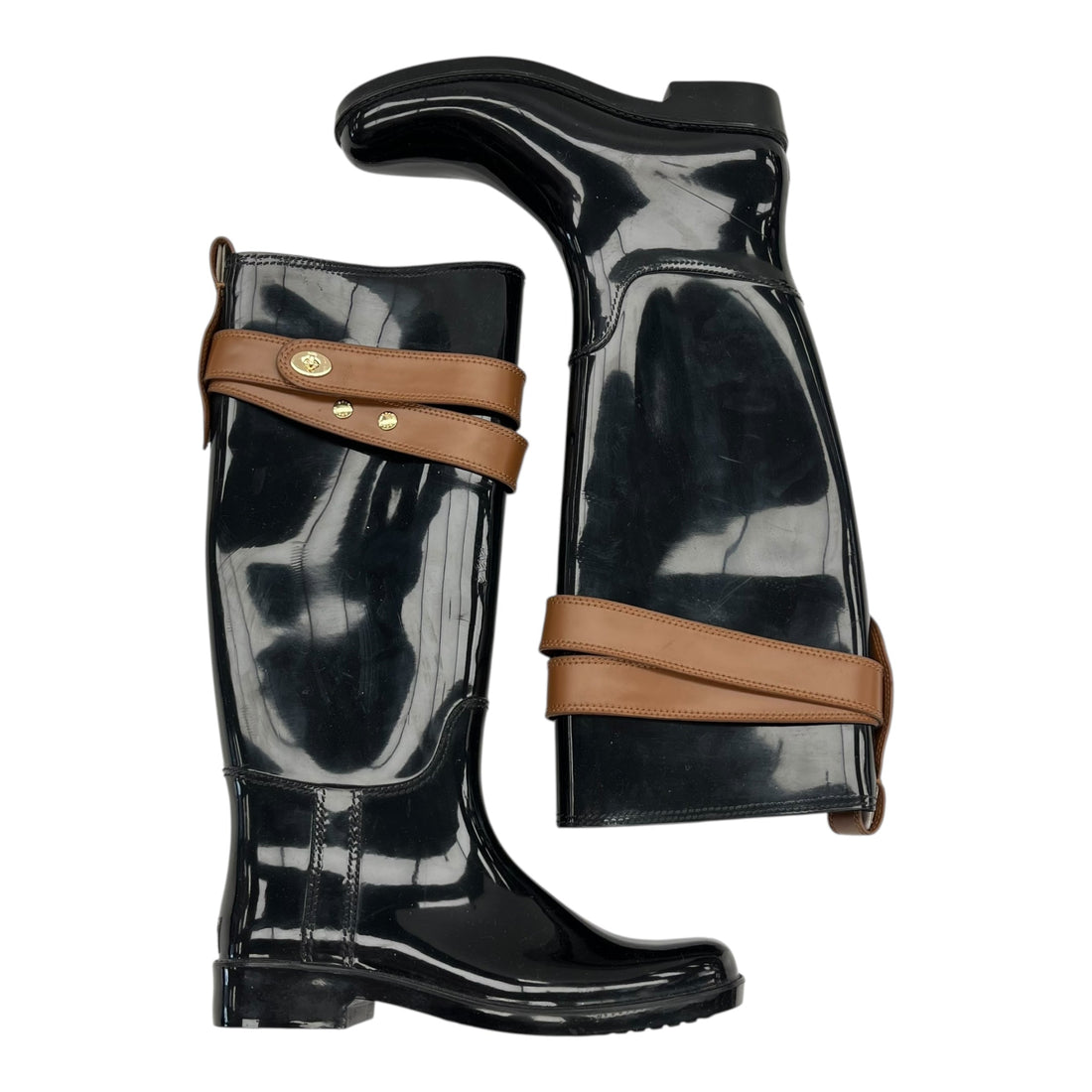 Boots Designer By Coach In Black, Size:7
