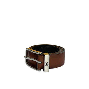 Louis-Vuitton Pont Neuf 35mm Belt CalBNkin Brown SHW