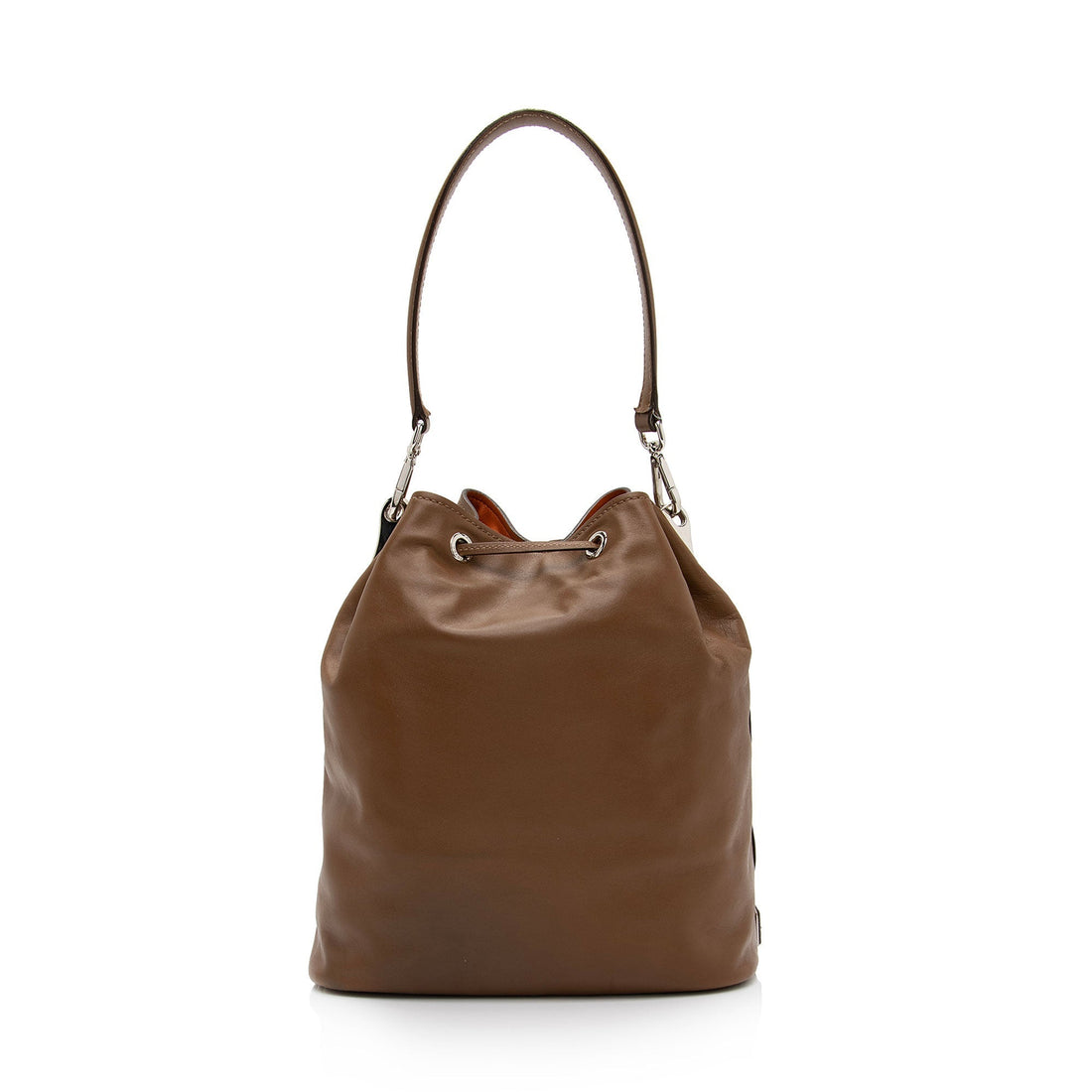 Prada CalBNkin Drawstring Medium Bucket Bag (SHF-RUKaHy)
