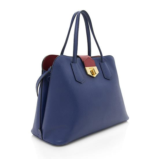Prada Saffiano Leather Cuir Double Handle  Tote