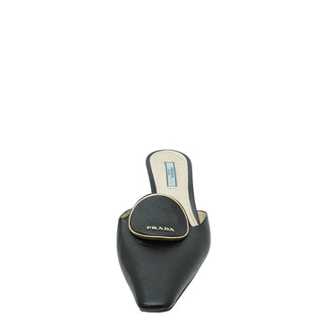 Prada Black Slide Mules 38