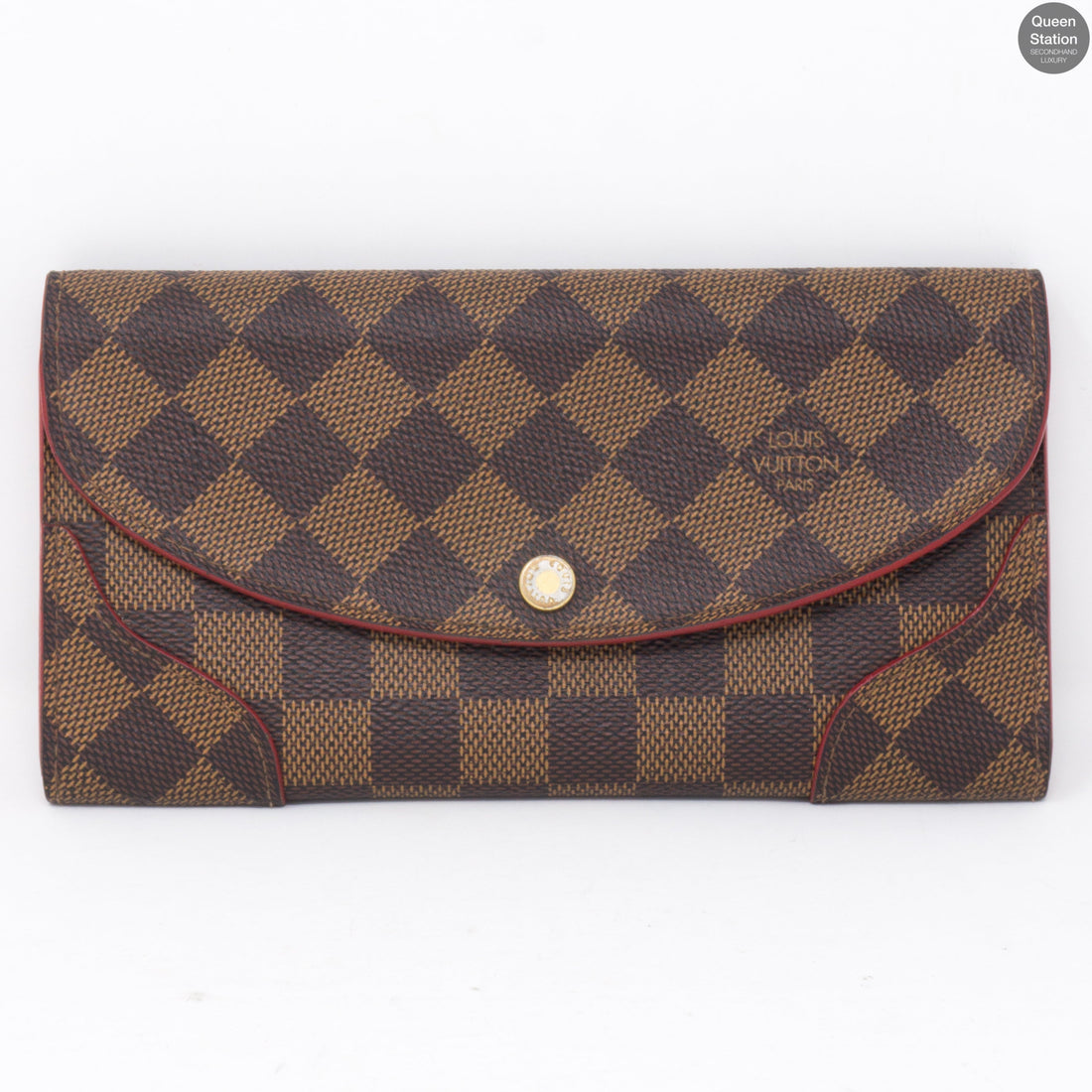 Louis-vuitton Caissa Wallet Damier Ebene Red