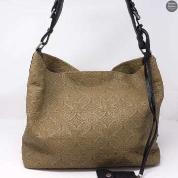 Louis-vuitton Antheia Hobo PM Khaki Quilted Leather