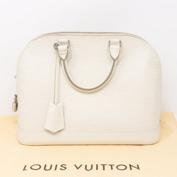 Louis-vuitton Alma PM White Epi Leather