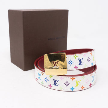 Louis-vuitton LV Cut Multicolore White Reversible Belt 85 cm