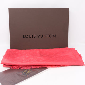 Louis-vuitton Monogram Silk Shawl Corail