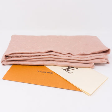Louis-vuitton Nude Pink Monogram Denim Shawl