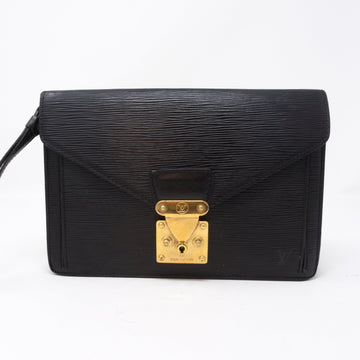 Louis-vuitton Document Clutch Black Epi Leather