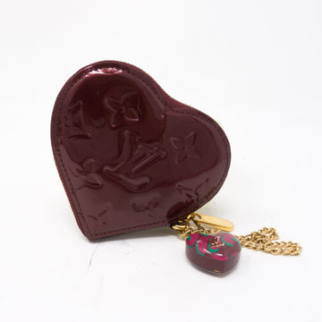 Louis-vuitton Heart Coin Purse Vernis Rouge Fauviste