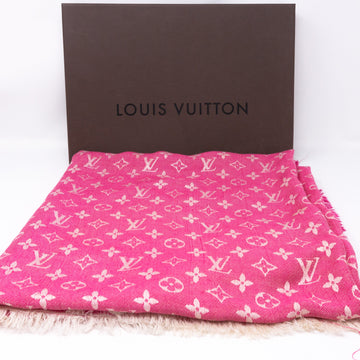 Louis-vuitton Monogram Denim Shawl Pivoine
