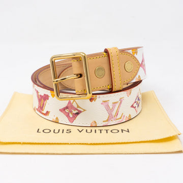 Louis-vuitton Watercolor Aquarelle White Belt 90 cm