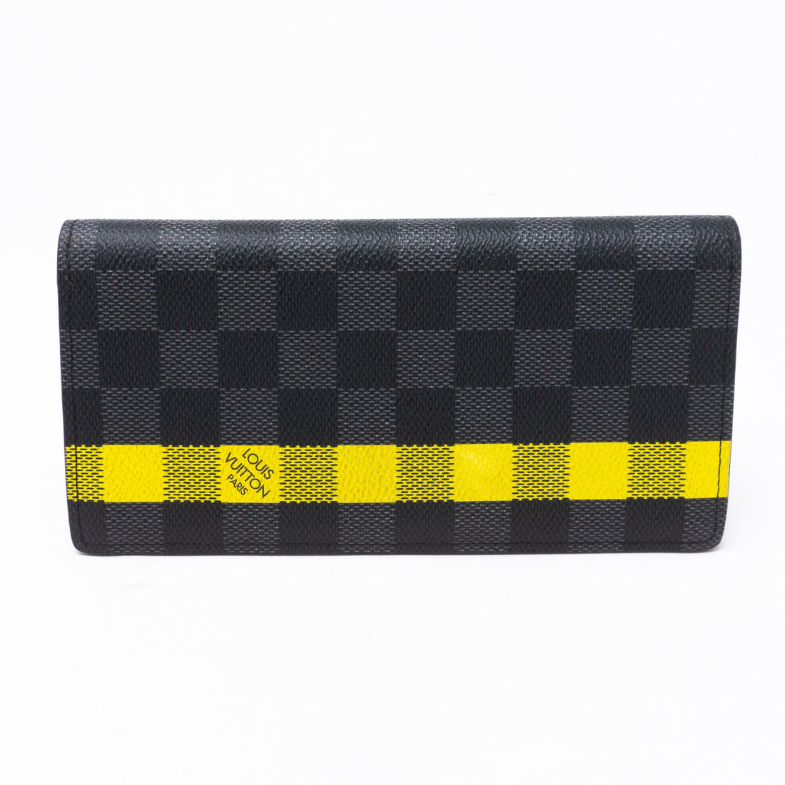 Louis-vuitton Brazza Wallet Damier Graphite Yellow Stripe