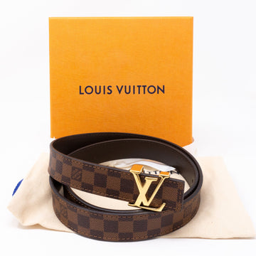 Louis-vuitton LV Belt Mini Damier Ebene 25 mm 80 cm