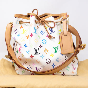 Louis-vuitton Petit Noe White Multicolore