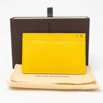 Louis-vuitton Card Holder Epi Leather Yellow