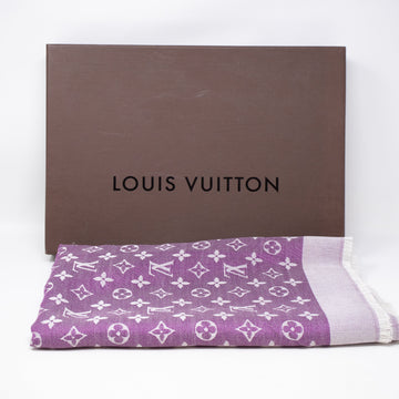 Louis-vuitton Monogram Denim Shawl Purple