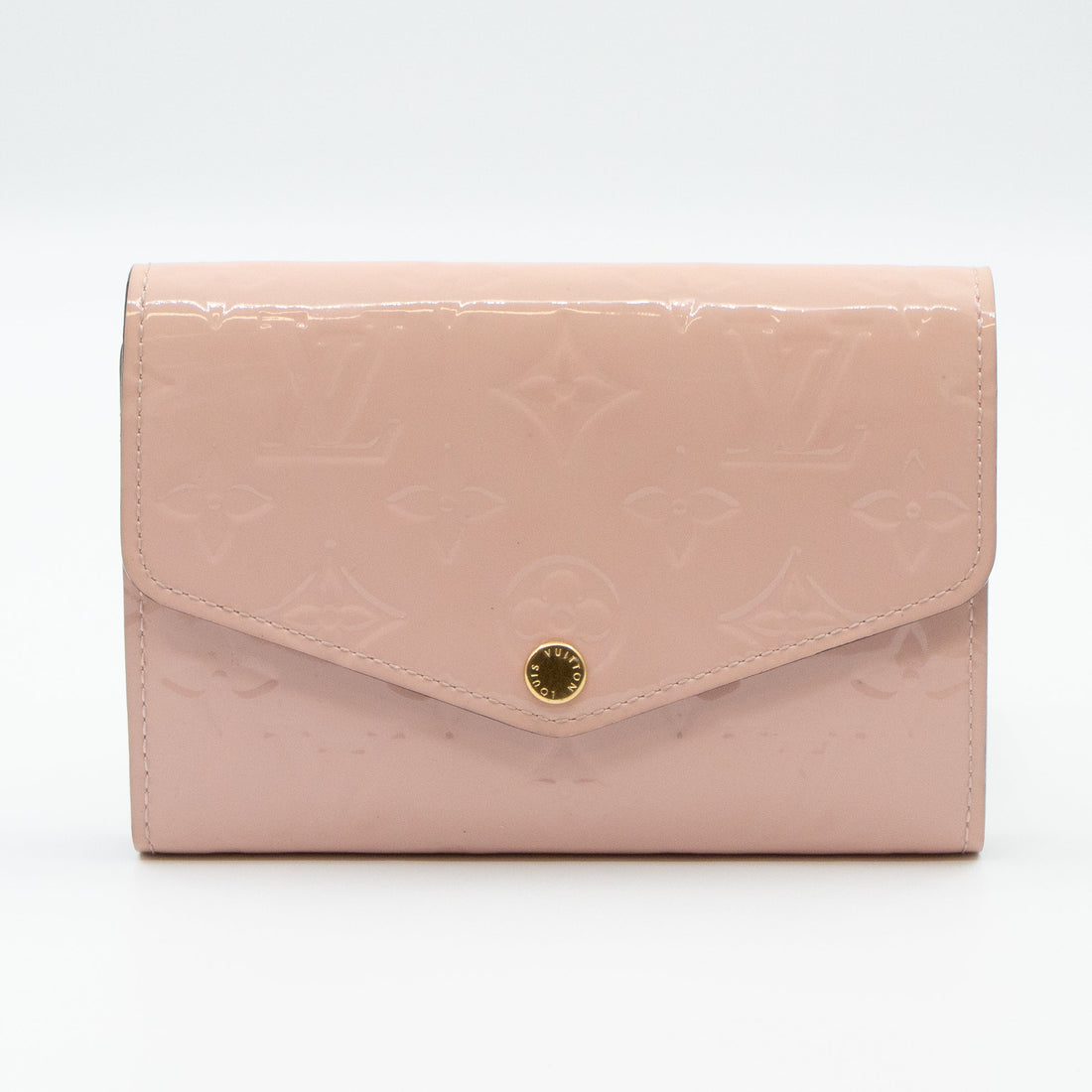 Louis-vuitton Sarah Compact Wallet Vernis Rose Ballerine